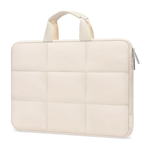 ZORBES® 13'' Laptop Bag, Fashion Quilting Laptop Hand Bag, Non-abrasive Plush Liner, Dual Zipper Travel Laptop Bag, Beige ZORBES® 13'' Laptop Bag, Fashion Quilting Laptop Hand Bag, Non-abrasive Plush Liner, Dual Zipper Travel Laptop Bag, Beige
